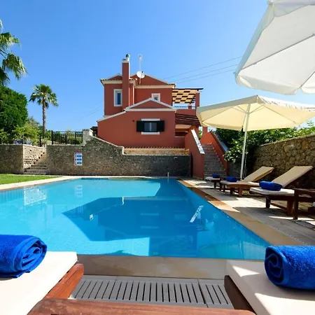 Luxury Corfu Rose Private Pool 4 Bdr Dassia Villa