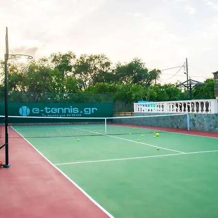 Villa Maxim With Private Pool & Tennis Court Halikounas