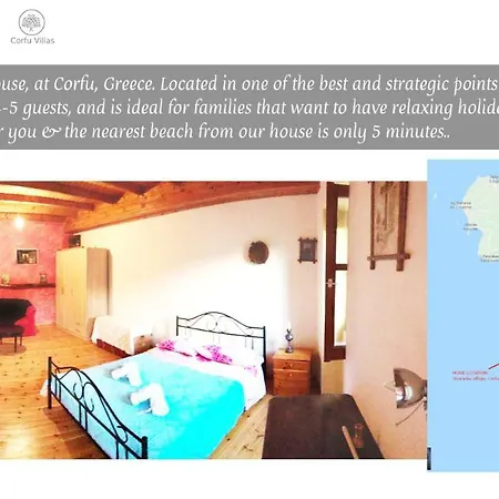 Country Traditional House In Corfu Village, Greece * Sinarades