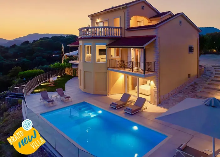 Estasia Luxury Villa With Private Pool By Dadovillas Kommeno  photo
